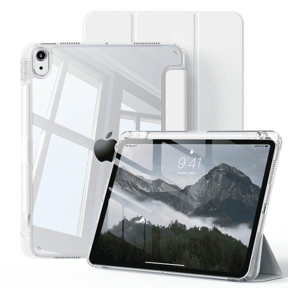 GKABXY for iPad (A16) 11th Generation Case 11 Inch 2025, iPad 10th Generation Case 10.9 Inch 2022, Slim Stand Hard PC Translucent Back Shell Smart Cover, Support Touch ID, Auto Wake/Sleep,Dusk Gray