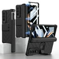 thumbnail image 1 of GKK Magnetic Hinge Protection Samsung Galaxy Z Fold 4 Case 5G (2022), Built-in S-Pen (not include) Slot Hidden Kickstand Front Screen Protector, Full-Body Drop-Proof phone Case for Galaxy Z Fold, 1 of 12