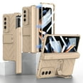 thumbnail image 1 of GKK Magnetic Hinge Protection Samsung Galaxy Z Fold 4 Case 5G (2022), Built-in S-Pen (not include) Slot Hidden Kickstand Front Screen Protector, Full-Body Drop-Proof phone Case for Galaxy Z Fold, 1 of 12
