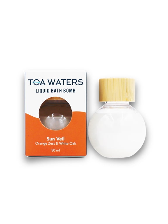 Sun Veil Liquid Bath Bomb - Orange Zest and White Oak