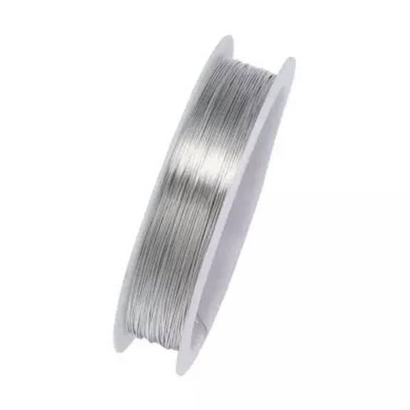 GKNET 0.2mm-1.0mm Copper Wire Bead Beading Lead Accessories DIY Delicate Jewelry Findings-Platinum-0.6mm x 5m