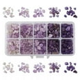 thumbnail image 1 of GKNET 1 Box Natural Amethyst Tumbled Chips Beads Loose Rocks Gemstone Mixed Stones, 1 of 7