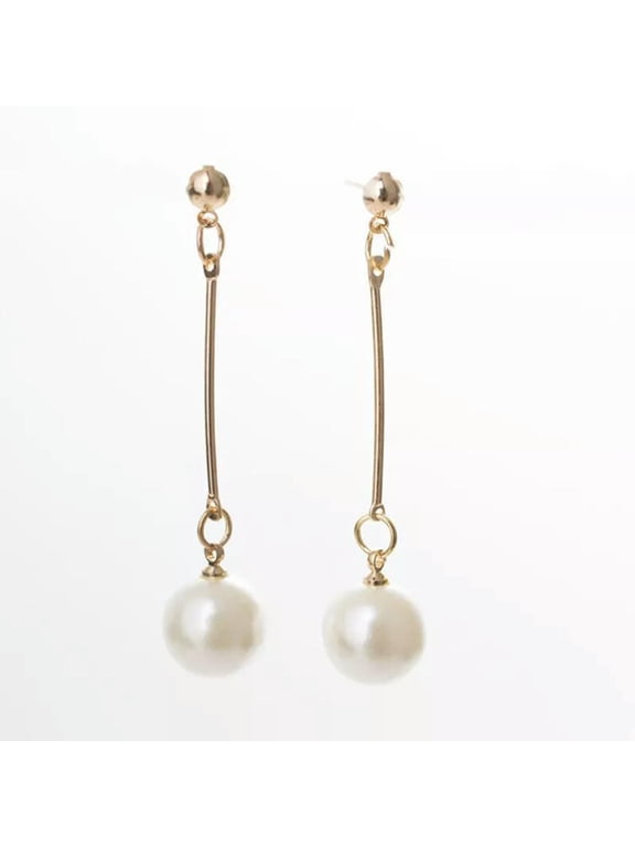 1 Pair Long Tassel Simulated Pearl Drop Earrings For Women Pendientes Jewelry