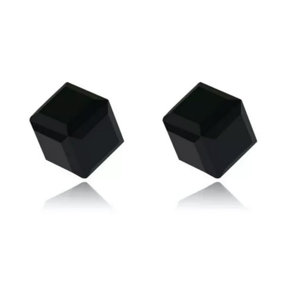GKNET 1 Pairs Magnetic Ear Studs No Piercing Delicate Jewelry Cubic Zircon Fashion Mini Size-black