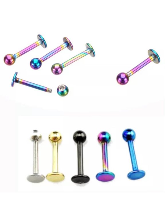 1 X Round Tragus Lip Ring Monroe Ear Cartilage Stud Earring Body Pierci_tu-Silver