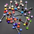 thumbnail image 1 of GKNET 10/30/50 PREMIUM Tongue Nipple Ear Rings BARS BARBELL BODY PIERCING Delicate Jewelry -30PCS, 1 of 8