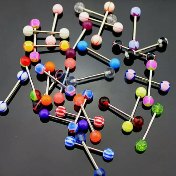 GKNET 10/30/50 PREMIUM Tongue Nipple Ear Rings BARS BARBELL BODY PIERCING Delicate Jewelry -30PCS