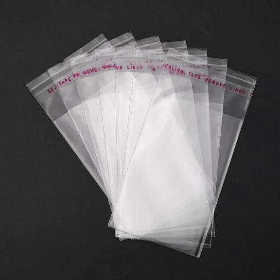 GKNET 1000PCS OPP Cellophane Bags Rectangle Clear 100x50mm Self-sealing Gift Bag