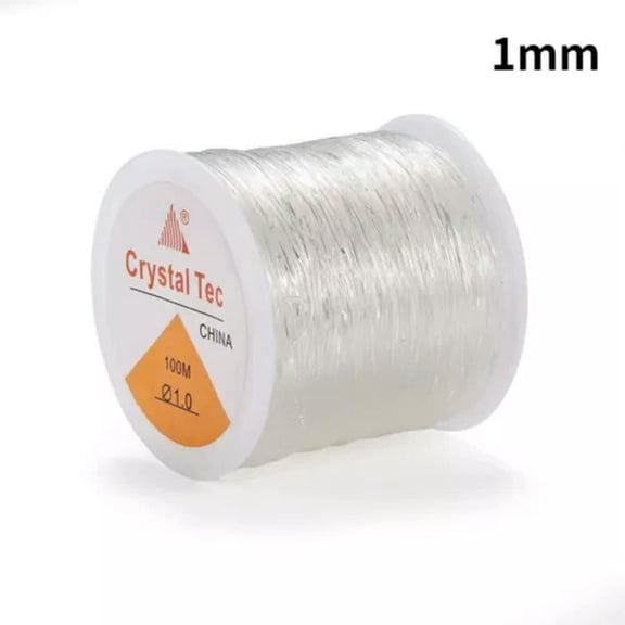 GKNET 100M Rubber Crystal Elastic Fishing Line Neck Bracelet Beaded DIY Making Jewelry-100 Meter-10mm