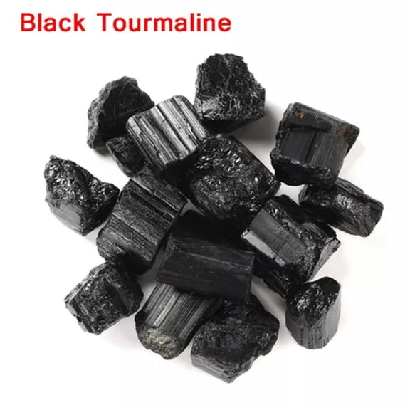 GKNET 100g Natural Rough Stones Rocks - Crystals Wholesale Gemstones - Healing Gems-Black Tourmaline-1~2cm (100g)
