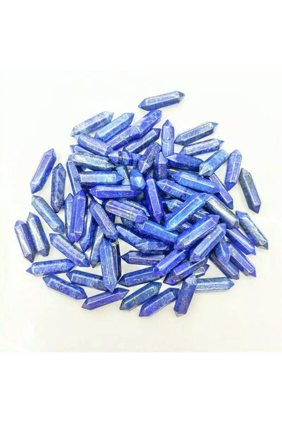 100pcs Natural Lapis Lazuli Stone Hexagonal Pointed Pendant Healing No Hole