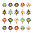 thumbnail image 1 of GKNET 100x Alloy Enamel Daisy Links Mixed Color Flower Connector Dangle Charms, 1 of 5