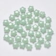 thumbnail image 1 of GKNET 100x Transparent Star Shaped Colorful Glass Beads Spray Painted 8x8.5x4mm-Light Green, 1 of 6