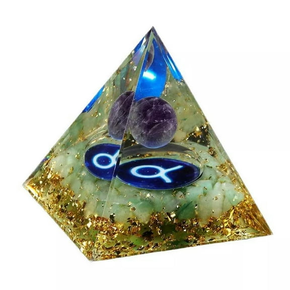 GKNET 10Pcs Natural Green Aventurine Taurus Pyramid Quartz Crystal Orgonite Art Decor-default