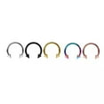 thumbnail image 1 of GKNET 10Pcs Stainless Steel Horseshoe Bar Lip Nose Septum Ear Ring Stud Piercing Set-Cone-Silver-16g (1.2 mm)-12 mm, 1 of 6