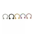thumbnail image 1 of GKNET 10Pcs Stainless Steel Horseshoe Bar Lip Nose Septum Ear Ring Stud Piercing Set-Frosted ball-Gold-16g (1.2 mm)-8 mm, 1 of 6