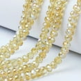 thumbnail image 1 of GKNET 10Strands Faceted Rondelle Glass Beads Shiny AB Crystal 4mm-8mm Mixed Colors-Light Khaki-6x5mm (92pcs/strand), 1 of 6