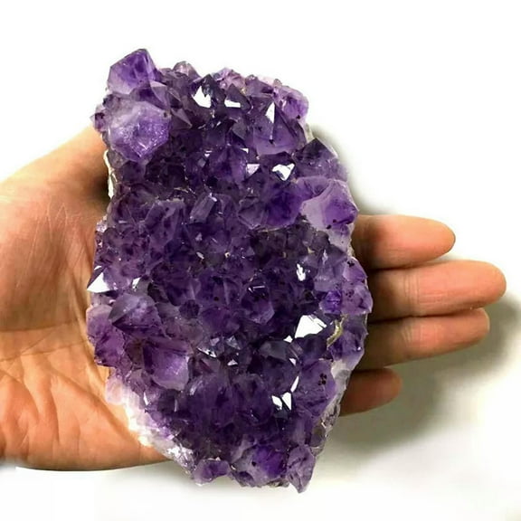 GKNET 10pcs Large Natural Amethyst Crystal Cluster Quartz Druzy Geode Energy Ore Stone