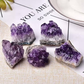 GKNET 10pcs Large Natural Quartz Crystal Amethyst Cluster Druzy Geode Energy Ore Stone