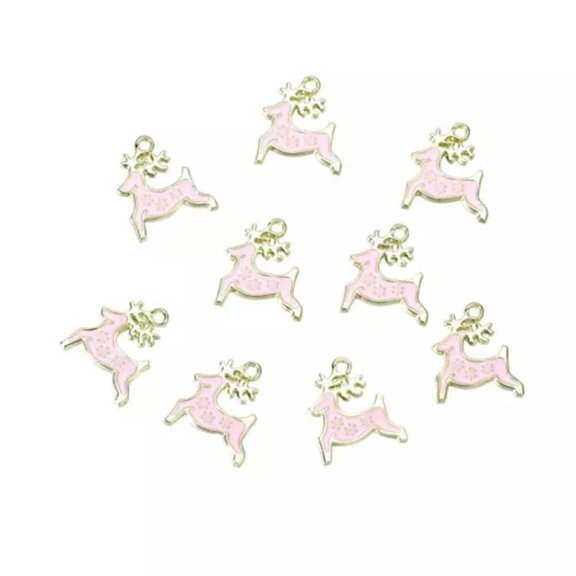 GKNET 10pcs/bag Mixed Colorful Charms Pendants Enamel Metal Necklace Bracelet Charm-style 19