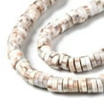 thumbnail image 1 of GKNET 10strands Polymer Clay Beads 4mm-8mm Speckled Colorful Flat Round Heishi Bead-(4mm) Antique White, 1 of 6