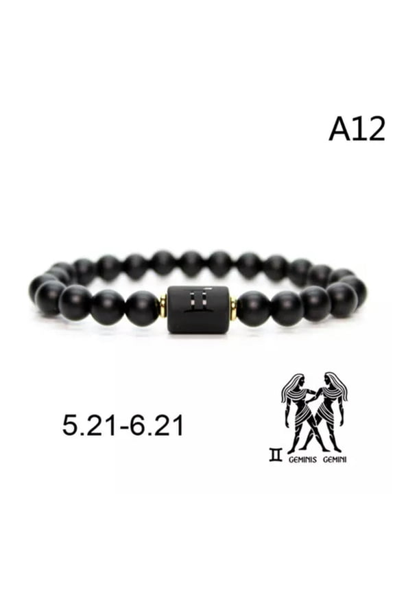 12 Constellation Bracelet Zodiac Bangles Men Cancer Virgo Leo Libra Bracelet-Gemini