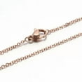 thumbnail image 1 of GKNET 12Strands Stainless Steel Cable Chain Necklaces Multi-Color 17.7"(45cm)-Rose Gold, 1 of 6