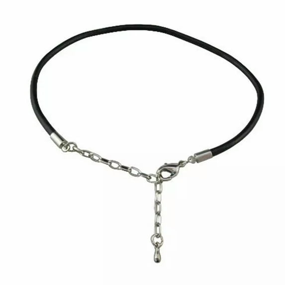 GKNET 15PCS Black leather necklaces 45cm fit bead charm W19190