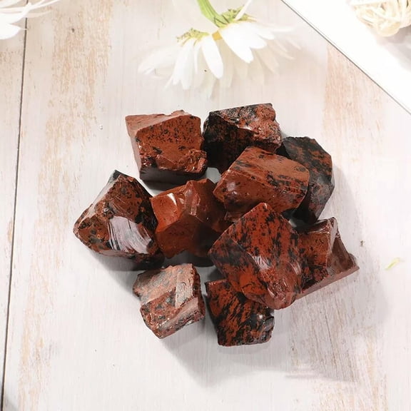 GKNET 1PC Raw Rough Large Red obsidian Quartz Crystal Healing Rocks Chunks Specimens