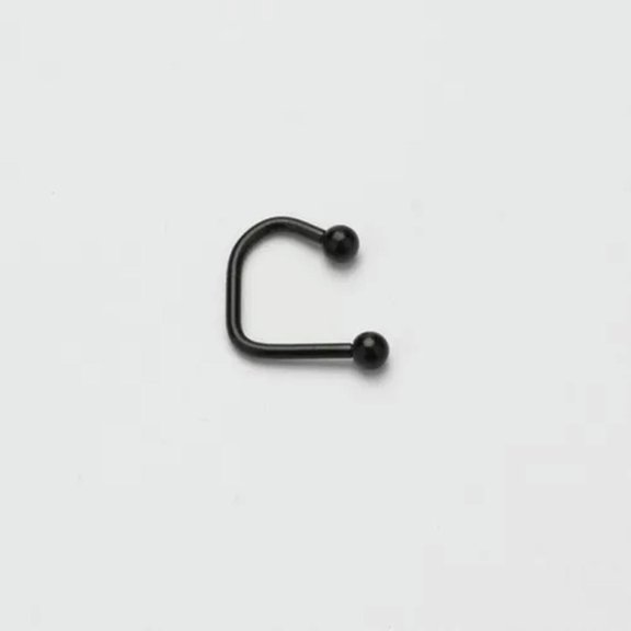 GKNET 1Pcs Body Piercing Lip Ring Ear Stud Lip Stud Nose Ring Personality Punk Jewelry-black