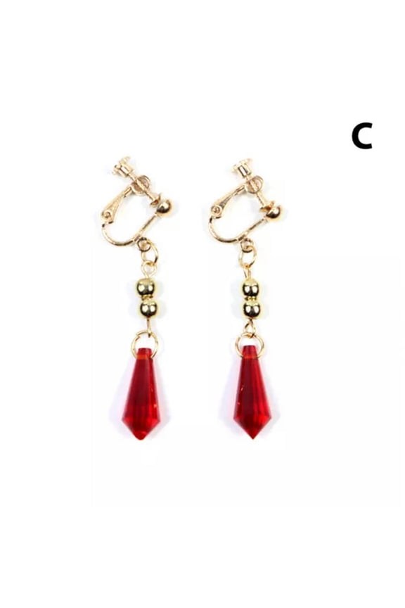1Pair Genshin Impact Tartaglia Earring Anime Delicate Jewelry Cosplay Childe Earring Gift-C