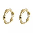 thumbnail image 1 of GKNET 1Pair Geometric Irregular Twisted Mobius Hoop Earrings For Women Simple Earr WY4-A, 1 of 9