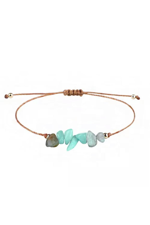 1Pc Adjustable Irregular Beads Wax Drawstring Thread Bracelet Charms lanyard-3