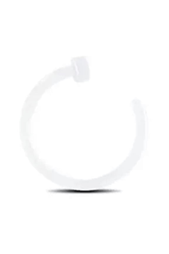 1Pc Women Acrylic Nose Clip Cuff Nose Hoop Ring Nose Ring C Shape Body Jewelry-White