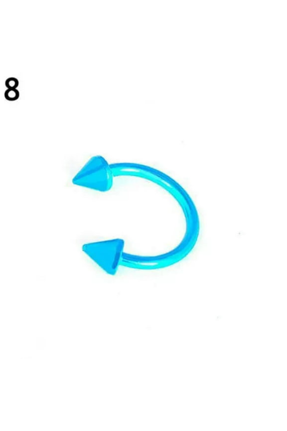 1Pcs Fashion Horseshoe Fake Nose Ring C Clip Body Piercing Delicate Jewelry For Women Men-blue
