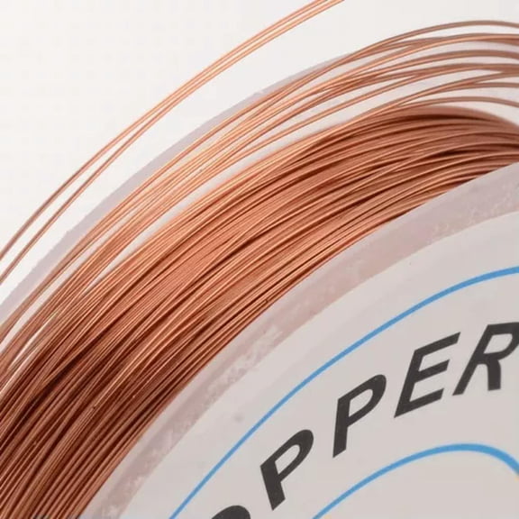 GKNET 1Roll Copper Delicate Jewelry Wire Cord Thread Diy Crafting Making Mixed Beading Findings-Chocolate, 0.3mm; 26m/roll