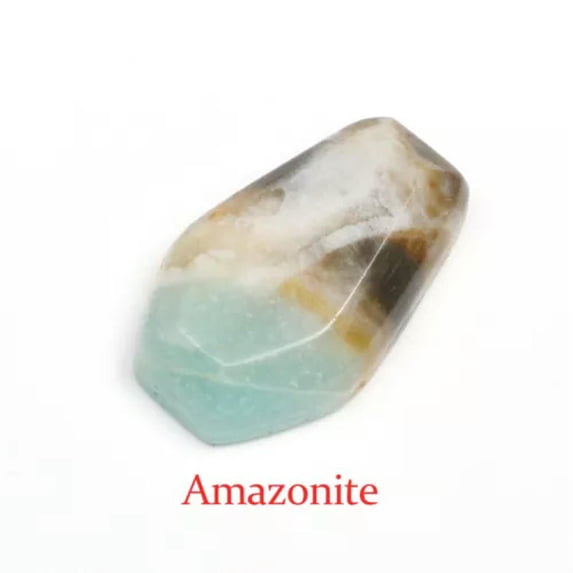 GKNET 1pc Mini Natural Rose Clear Quartz Crystal Coffin Pendant Reiki Healing Carved-Amazonite