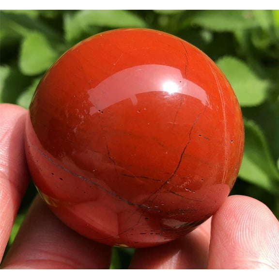 GKNET 1pc Natural Red Jasper Ball Quartz Crystal Sphere Decoration Reiki Healing 40mm+