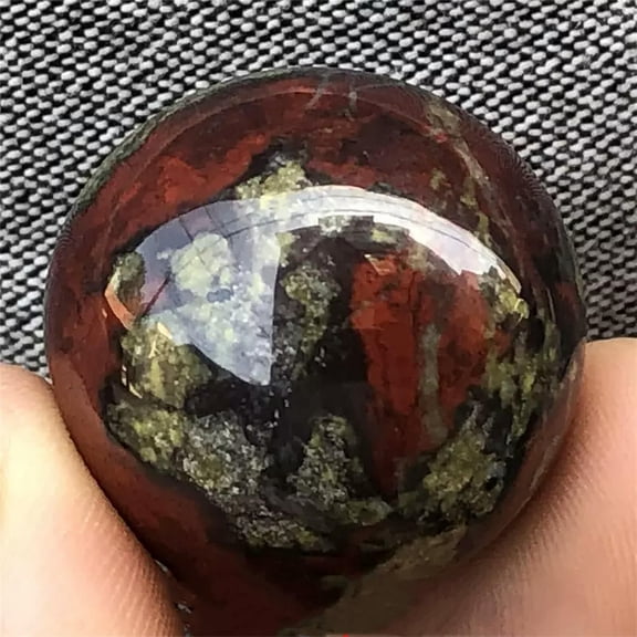 GKNET 1pc Natural dragon blood stone ball quartz crystal sphere reiki healing 20mm+