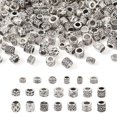 thumbnail image 1 of GKNET 200pcs Antique Silver European Large Hole Beads Alloy Column Loose Spacer, 1 of 7