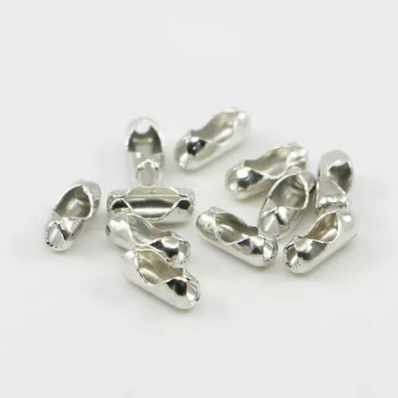 GKNET 200pcs Replacement Vertical Roman Roller Blind Ball Chain Cord Connector Clips-Rhodium-1.5mm【200pcs】