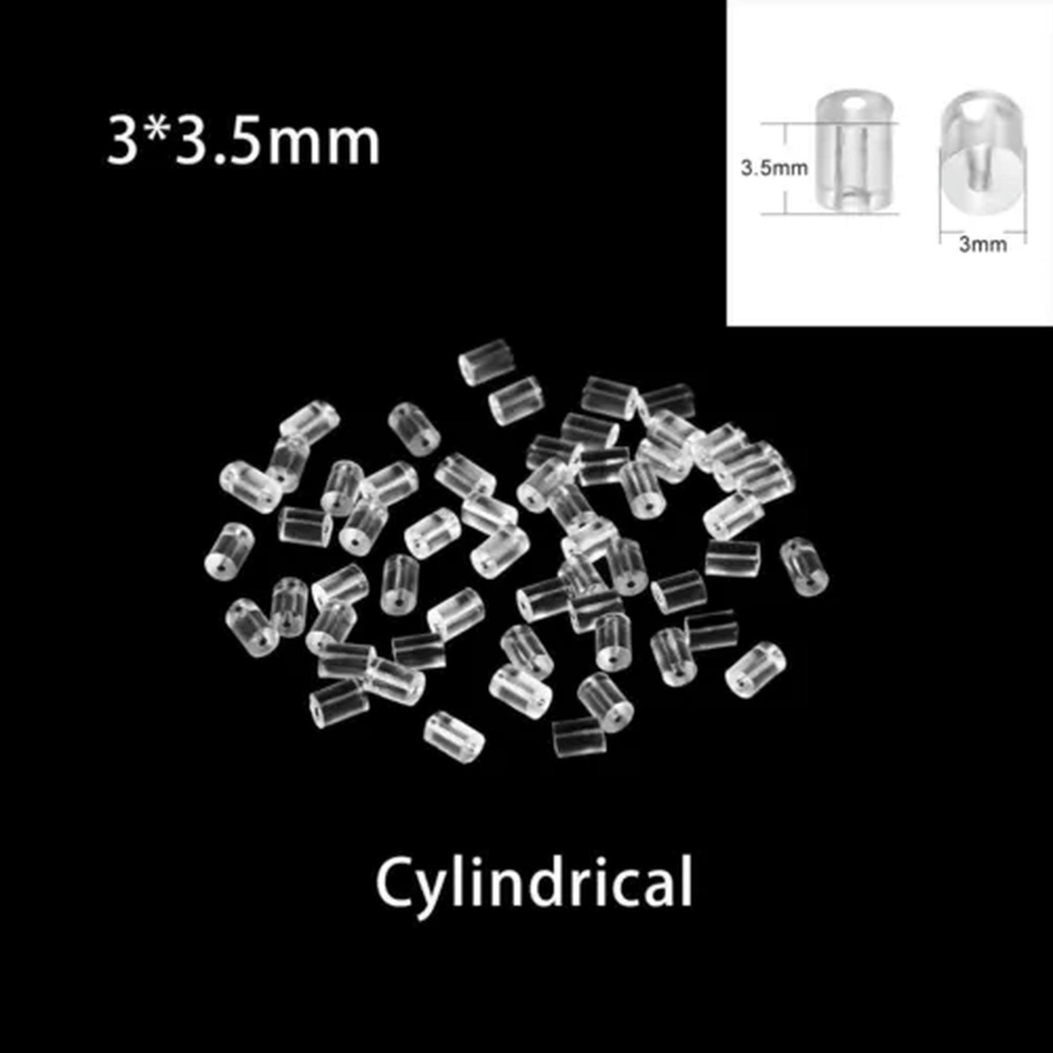 GKNET 200pcs/lot Rubber Earring Back Silicone Ear Blocked Caps Earrings ...