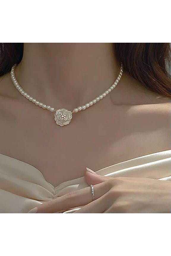 2022 Fashion Bow Pearl CC bracelet Vintage Summer Woman Pink Bracelets Luxur WY4-White-