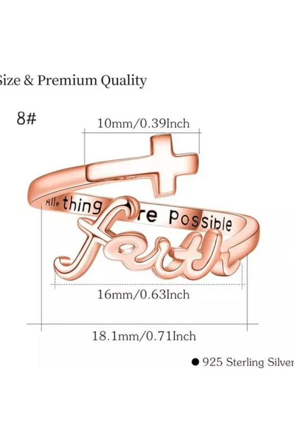 2024 Cross Ring THE faith ring Women Men Fashion Open Finger Ring Jewellery New-#1