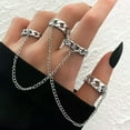 thumbnail image 1 of GKNET 2024 Fashion Women Boho Retro Color Silver Finger Knuckle Rings Set Delicate Jewelry Gift-1set Chain Tassel, 1 of 9