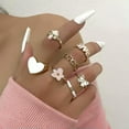 thumbnail image 1 of GKNET 2024 Fashion Women Boho Retro Color Silver Finger Knuckle Rings Set Delicate Jewelry Gift-7pcs Heart Flower, 1 of 9