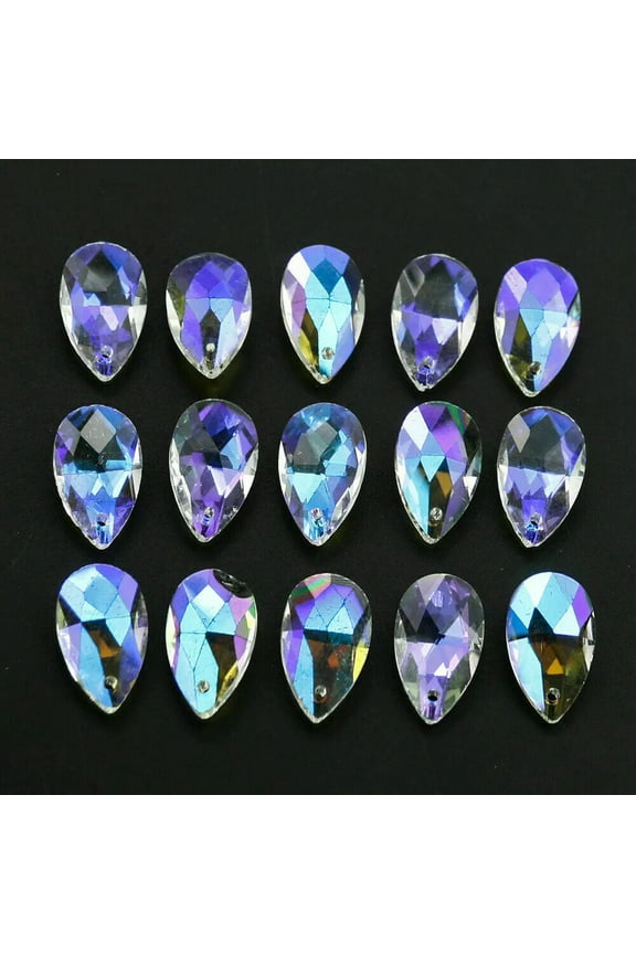 20PC AB Angel Tear Crystal Suncatcher Chandelier Pendant Fengshui Faceted Prism