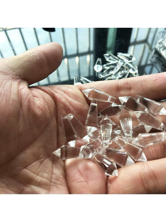 20PC Chandelier Prism Icicles Glass Crystal Drop Pendant Charms DIY Suncatcher