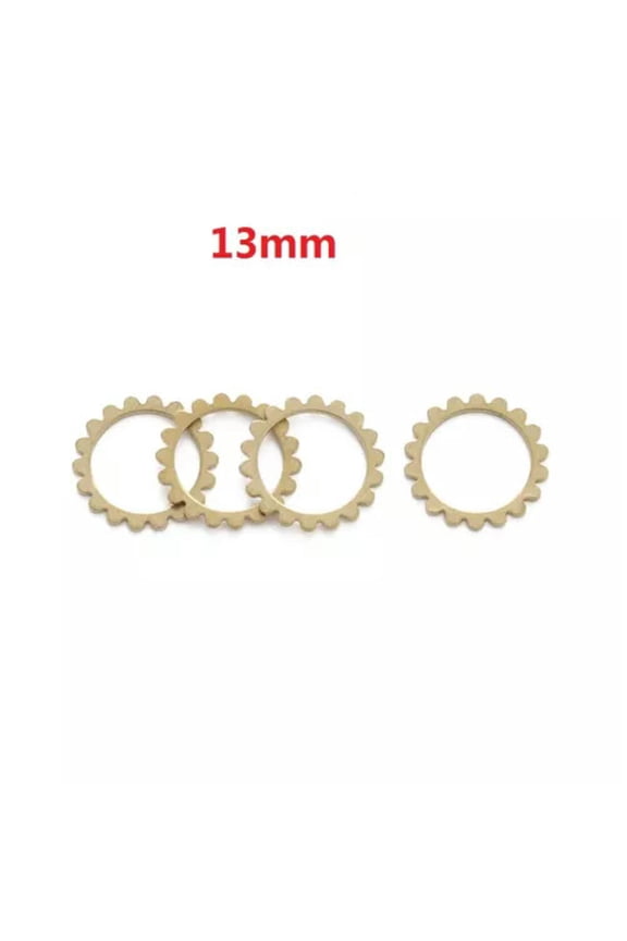 20Pcs Raw Brass Mechanical Steampunk Cogs & Gears Charms for Diy Delicate Jewelry Making-13x13mm