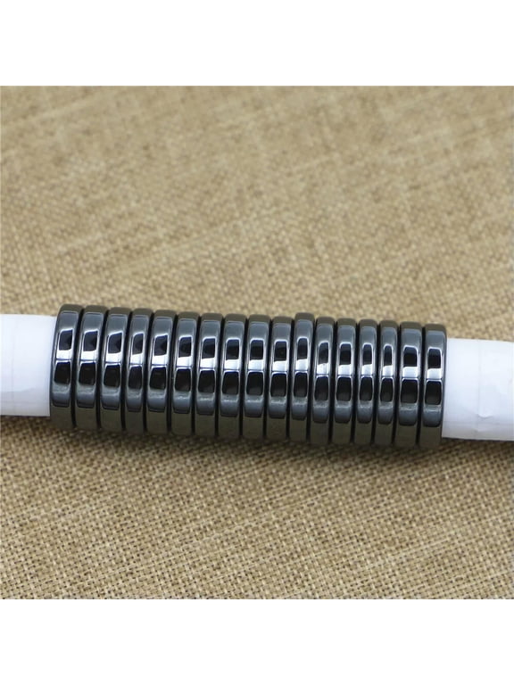 20pcs 4mm Natural Black Hematite Ring - Anxiety Balance Circulation